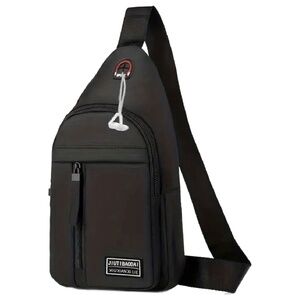 Mini Black Backpack Crossbody Chest Bag Nylon Sport Travel Casual Unisex New